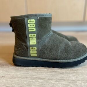 UGG Olive Suede Ankle Boots